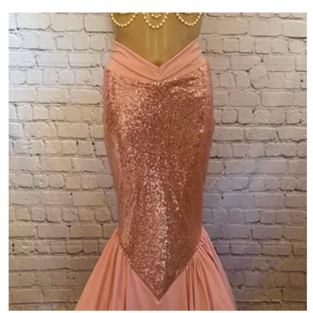 Rose gold mermaid skirt tail